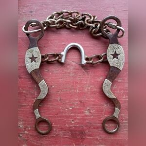 Men's Western-Style Bit with Silver Accents